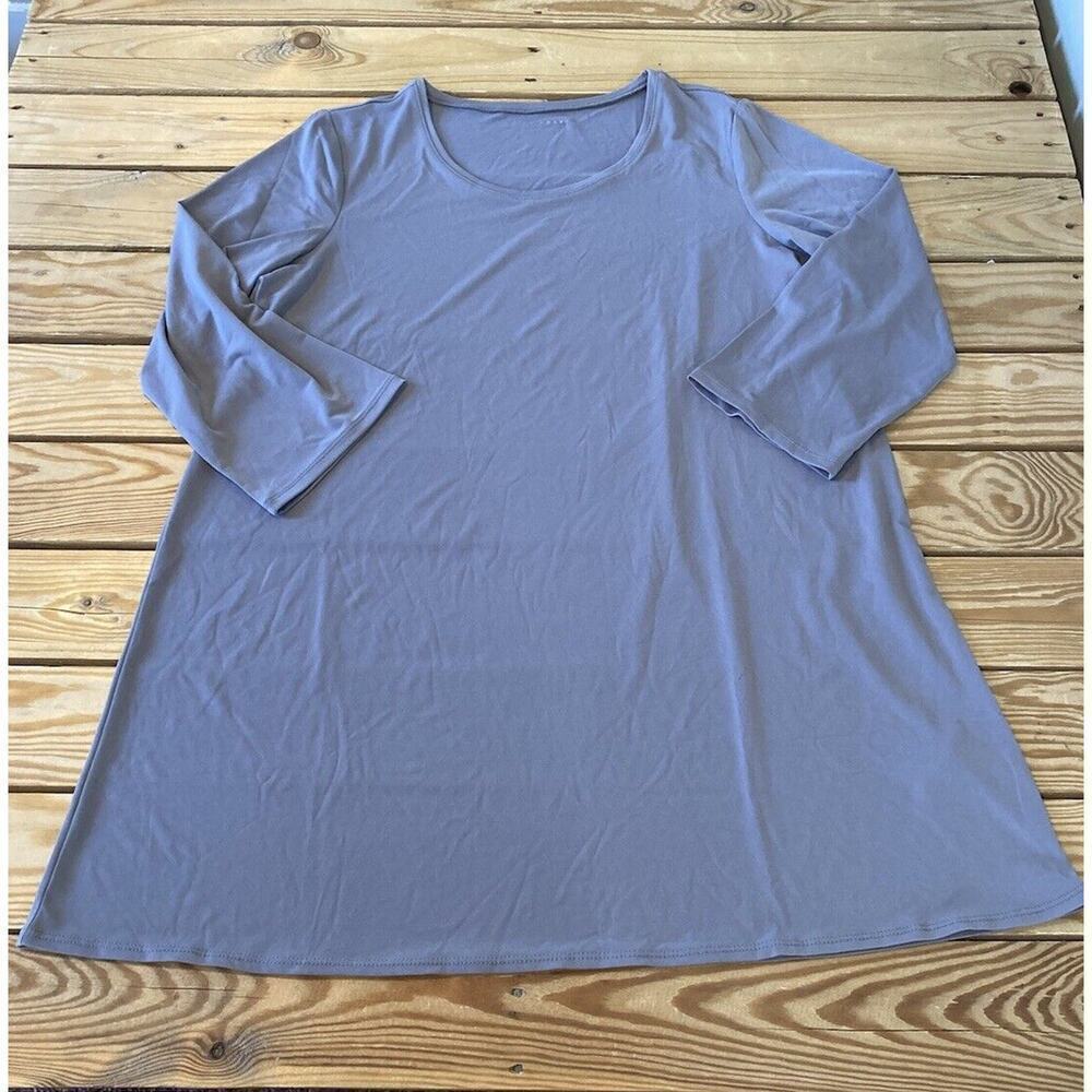 Susan Grave Liquid Knit Tunic Top Size XL Women’s Grey